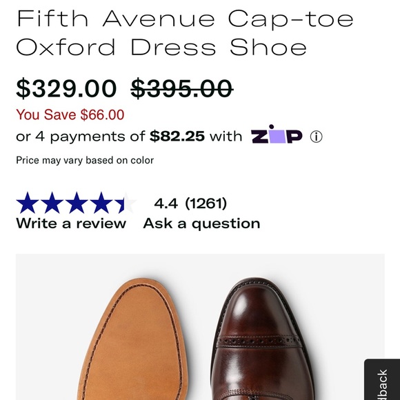 Allen Edmonds Fifth Ave Brown Dress Shoe - Picture 8 of 8